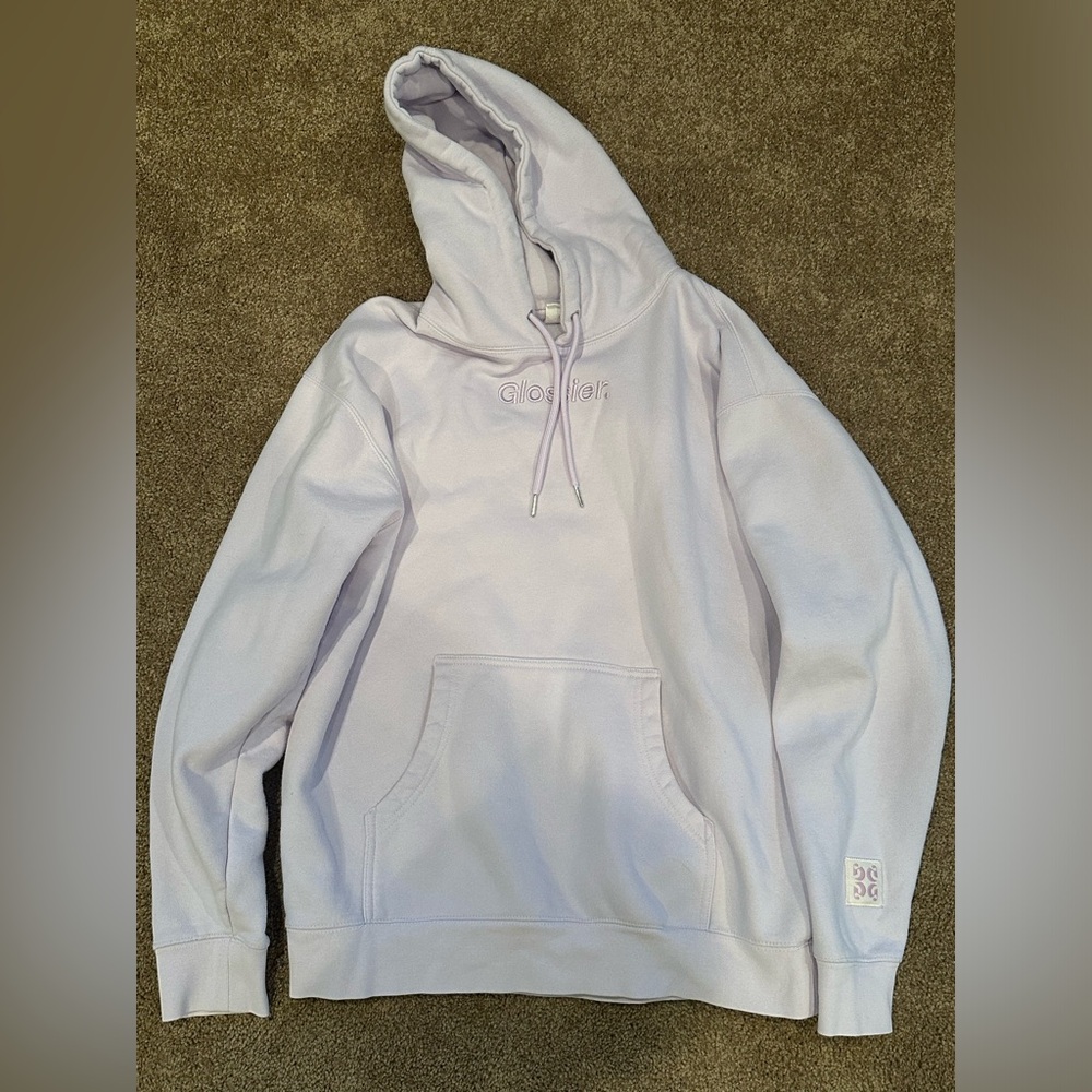 glossier lilac hoodie